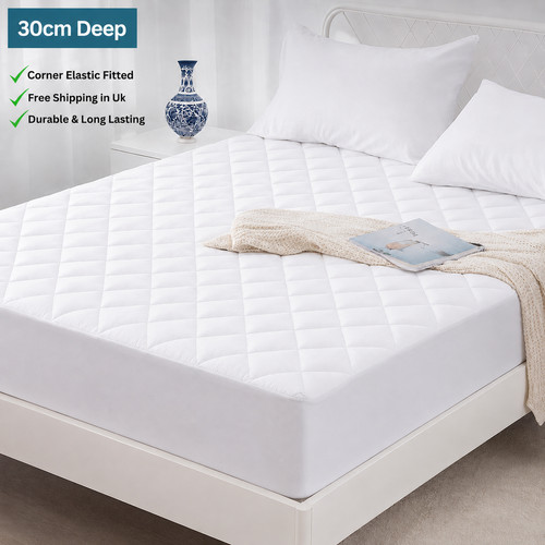 Quilted mattress protector - quilted,